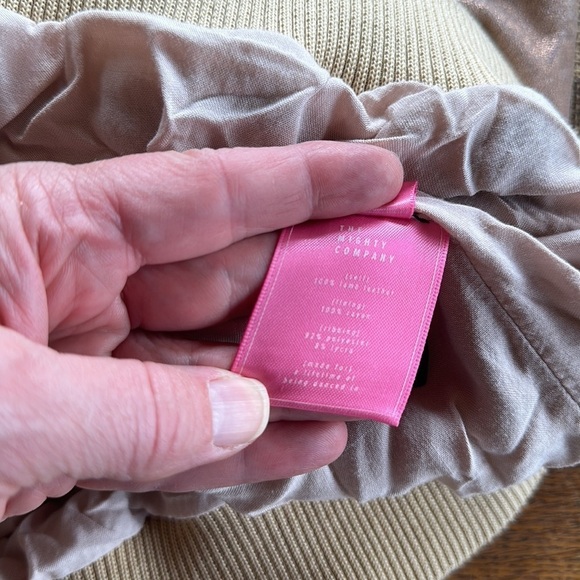 The Mighty Company Lamb leather 1/4 zip jacket size small EUC - Picture 8 of 8